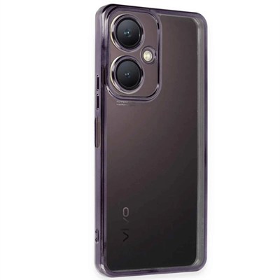 Mey İthalat®  Vivo Y27 Kılıf  Lensli Silikon - Mor