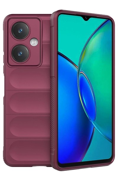 Mey İthalat®  Vivo Y27 Kılıf Optimum Silikon - Bordo