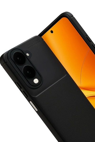 Mey İthalat®  Vivo Y29S Auto Focus Karbon Kapak - Siyah