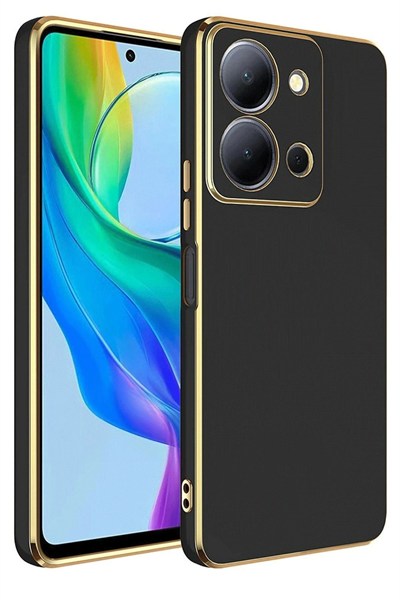 Mey İthalat®  Vivo Y36 Kılıf Volet Silikon - Siyah