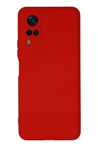 Mey İthalat®  Vivo Y53S Kılıf Nano içi Kadife Silikon - Kırmızı