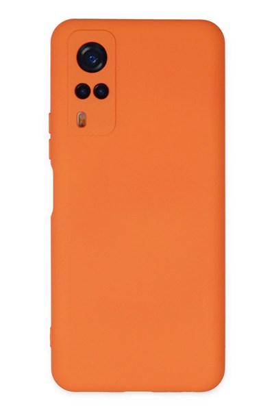 Mey İthalat®  Vivo Y53S Kılıf Nano içi Kadife Silikon - Turuncu
