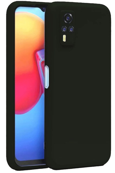 Mey İthalat®  Vivo Y53S Kılıf Nano içi Kadife Silikon - Siyah