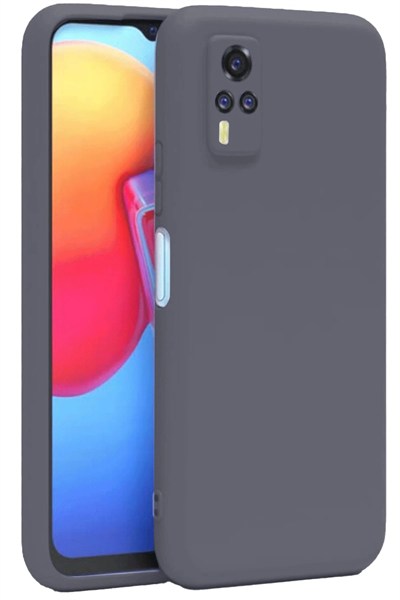 Mey İthalat®  Vivo Y53S Kılıf Nano içi Kadife Silikon - Gri