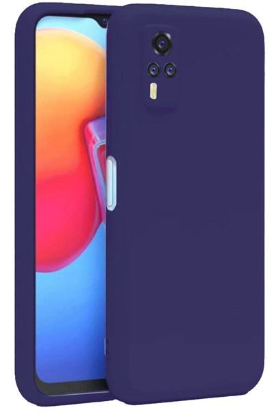 Mey İthalat®  Vivo Y53S Kılıf Nano içi Kadife Silikon - Mor