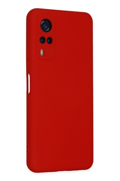 Mey İthalat®  Vivo Y53S Kılıf Nano içi Kadife Silikon - Kırmızı
