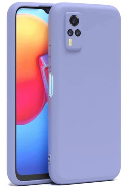Mey İthalat®  Vivo Y53S Kılıf Nano içi Kadife Silikon - Lila