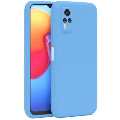Mey İthalat®  Vivo Y53S Kılıf Nano içi Kadife Silikon - Mavi