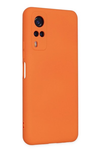 Mey İthalat®  Vivo Y53S Kılıf Nano içi Kadife Silikon - Turuncu