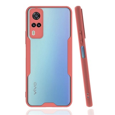 Mey İthalat®  Vivo Y53S Kılıf Platin Silikon - Pembe