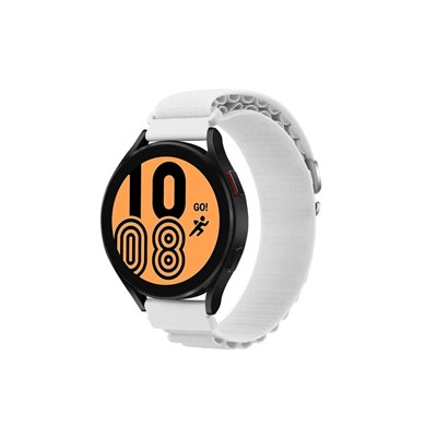 Mey İthalat®  Watch 20mm KR410 Kumaş Kordon - Beyaz