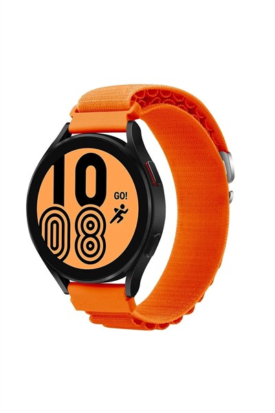 Mey İthalat®  Watch 20mm KR410 Kumaş Kordon - Turuncu
