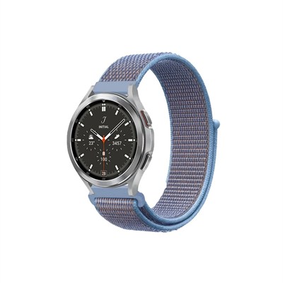 Mey İthalat®  Watch 22mm Hasırlı Cırtcırtlı Kordon - Mavi