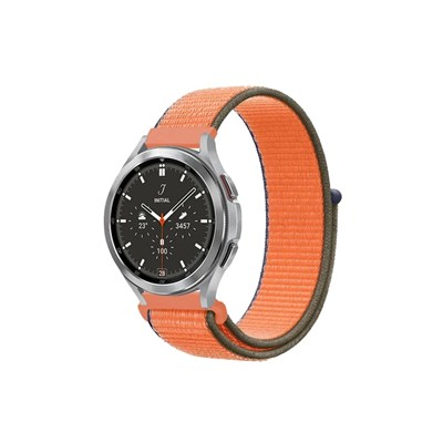 Mey İthalat®  Watch 22mm Hasırlı Cırtcırtlı Kordon - Turuncu