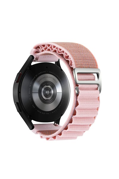Mey İthalat®  Watch 22mm KR410 Kumaş Kordon - Pembe