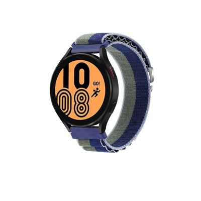 Mey İthalat®  Watch 22mm KR410 Kumaş Kordon - Lacivert-Yeşil