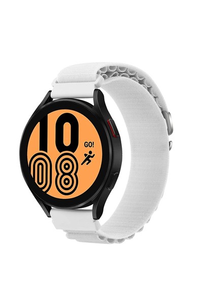 Mey İthalat®  Watch 22mm KR410 Kumaş Kordon - Beyaz