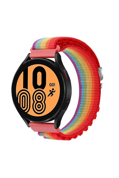 Mey İthalat®  Watch 22mm KR410 Kumaş Kordon - Gökkuşağı 1