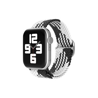 Mey İthalat®  Watch 22mm Star Kordon - Siyah-Beyaz