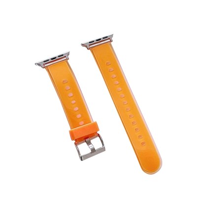 Mey İthalat®  Watch 38mm Jelly Silikon Kordon - Turuncu