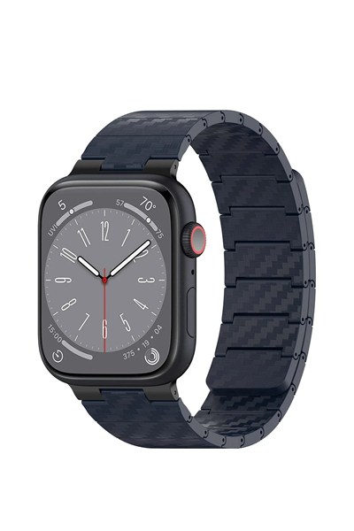 Mey İthalat®  Watch 45mm Carbon Steel Kordon - Lacivert