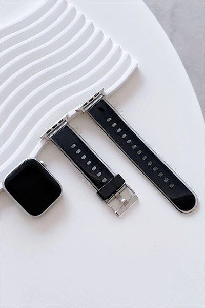 Mey İthalat®  Watch 45mm Jelly Silikon Kordon - Siyah