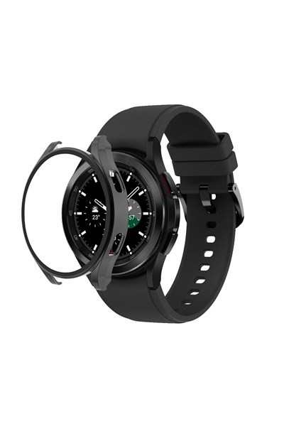 Mey İthalat®  Watch 5 Pro 45mm Wall Camlı Kasa Ekran Koruyucu - Siyah