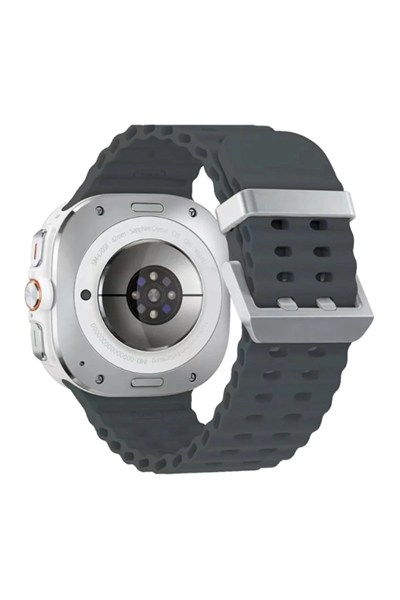Mey İthalat®  Watch 7 Ultra KR417 Rug Silikon Kordon - Koyu Gri