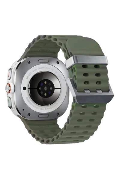 Mey İthalat®  Watch 7 Ultra KR417 Rug Silikon Kordon - Koyu Yeşil