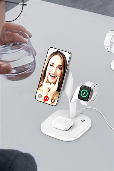 Mey İthalat®  YM-UD22 Kablosuz Şarj Masaüstü Set - Yeşil