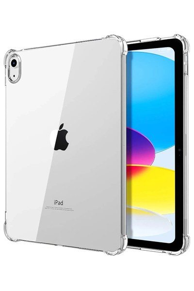 Mey İthalat®  iPad 2022 10.9 (10.nesil) Kılıf Anti Shock Tablet Silikon - Şeffaf