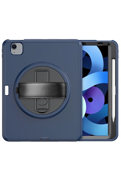 Mey İthalat®  iPad 2022 10.9 (10.nesil) Kılıf Hand Strap Tablet Kılıfı - Lacivert