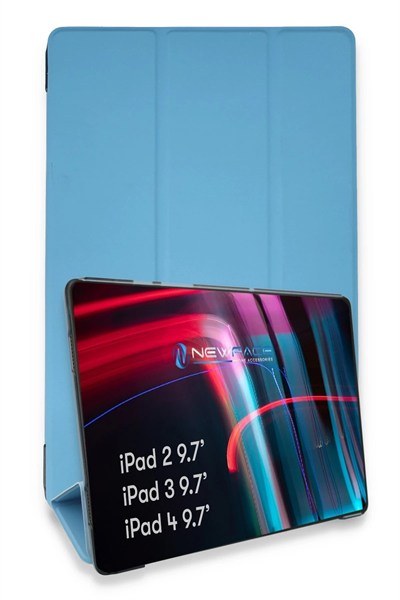 Mey İthalat®  iPad 4 9.7 Kılıf Tablet Smart Kılıf - Mavi