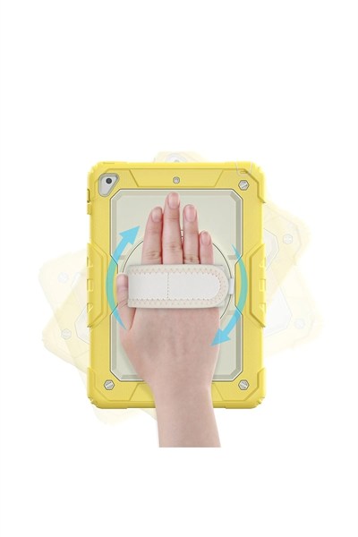 Mey İthalat®  iPad 5 Air 9.7 Kılıf Strap New Tablet Kapak - Sarı