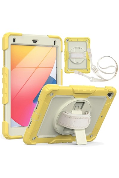 Mey İthalat®  iPad 5 Air 9.7 Kılıf Strap New Tablet Kapak - Sarı