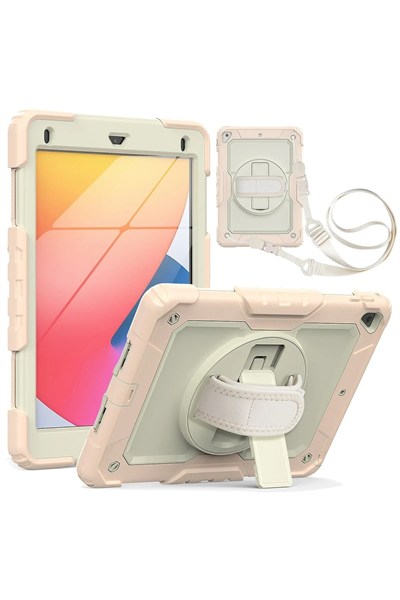 Mey İthalat®  iPad 5 Air 9.7 Kılıf Strap New Tablet Kapak - Pembe