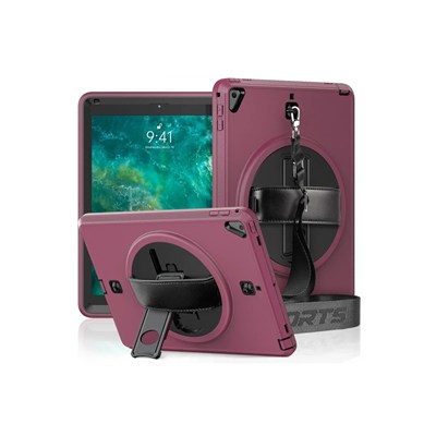 Mey İthalat®  iPad 5 Air 9.7 Kılıf Strap-C Otterbox Tablet Kapak - Mürdüm