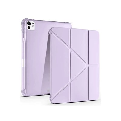 Mey İthalat®  iPad Air 13 (2024) Kılıf Kalemlikli Mars Tablet Kılıfı - Lila