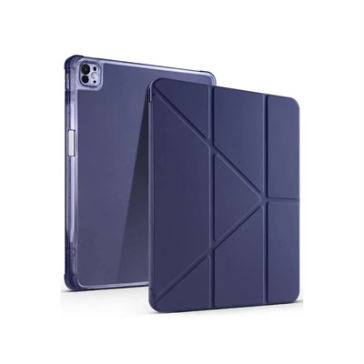 Mey İthalat®  iPad Air 13 (2024) Kılıf Kalemlikli Mars Tablet Kılıfı - Lacivert