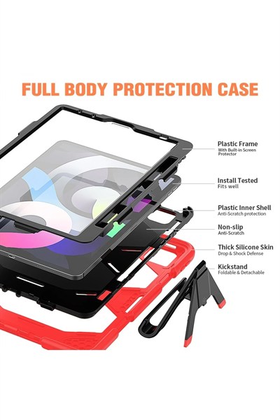 Mey İthalat®  iPad Pro 11 (2020) Kılıf Griffin Tablet Kapak - Kırmızı