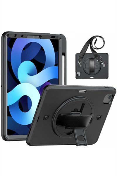 Mey İthalat®  iPad Pro 11 (2020) Kılıf Strap-C Otterbox Tablet Kapak - Siyah