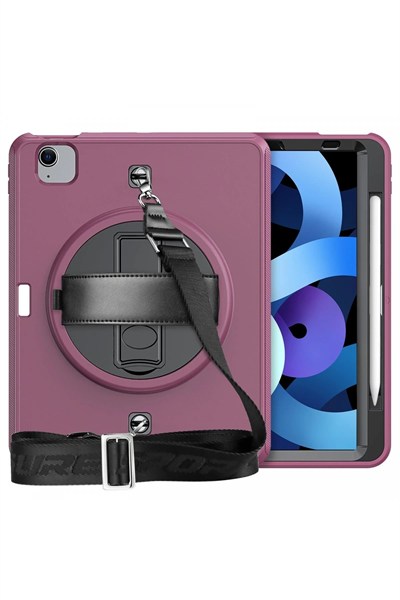 Mey İthalat®  iPad Pro 11 (2020) Kılıf Strap-C Otterbox Tablet Kapak - Mürdüm