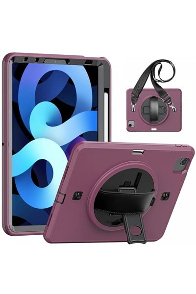 Mey İthalat®  iPad Pro 11 (2020) Kılıf Strap-C Otterbox Tablet Kapak - Mürdüm