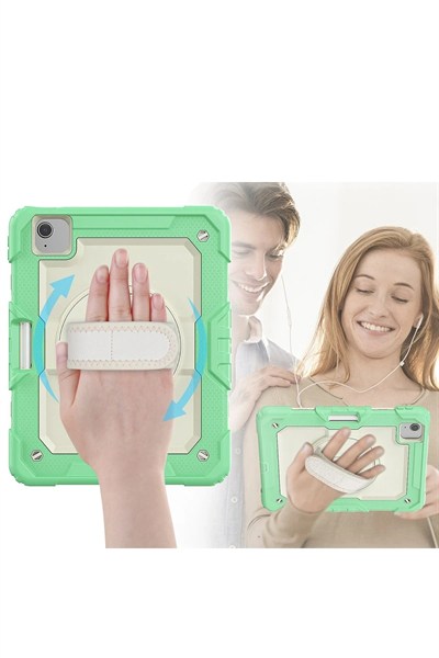 Mey İthalat®  iPad Pro 11 (2020) Kılıf Strap New Tablet Kapak - Yeşil