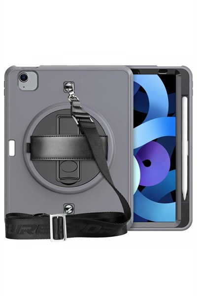 Mey İthalat®  iPad Pro 11 (2020) Kılıf Strap-C Otterbox Tablet Kapak - Gri
