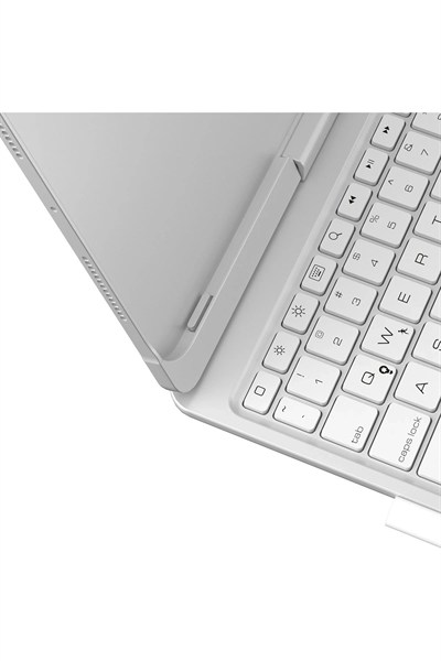 Mey İthalat®  iPad Pro 11 (2024) F11 ATS Kılıf Magic Dönen Klavyeli Tablet Kılıf - Gümüş