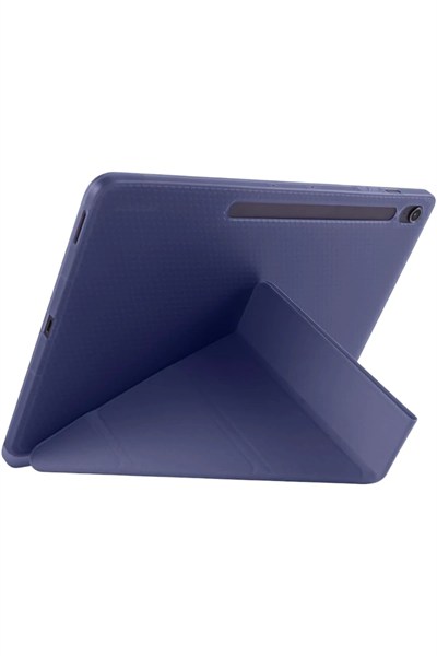 Mey İthalat®  iPad Pro 11 (2024) Kılıf Kalemlikli Hugo Tablet Kılıfı - Lacivert