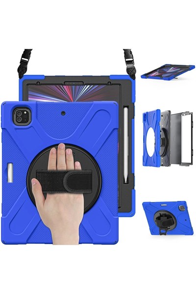 Mey İthalat®  iPad Pro 12.9 (2020) Kılıf Amazing Tablet Kapak - Mavi