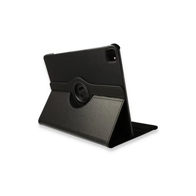 Mey İthalat®  iPad Pro 12.9 (2021) Kılıf 360 Tablet Deri Kılıf - Siyah