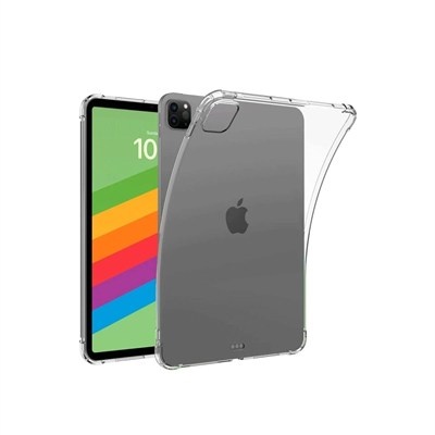 Mey İthalat®  iPad Pro 13 (2024) Kılıf Anti Shock Tablet Silikon - Şeffaf